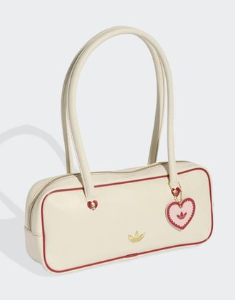 adidas Originals Borsa da viaggio allungata bianco crema