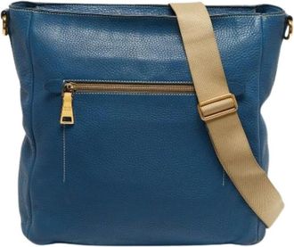 Prada Pre-owned Cross Body Bags, female, Blue, Size: ONE SIZE Pre-owned Leather Cross Body Bag