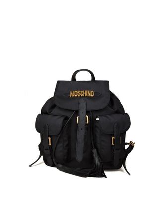 Moschino Womens Backpack Black Nylon