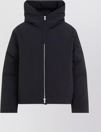 Jil Sander boxy fit hooded down jacket with drawstring