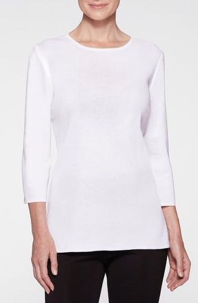 Misook Knit Tunic Top in White at Nordstrom, Size X-Small