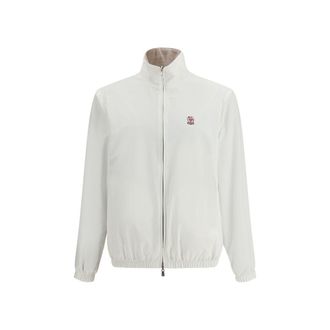 Brunello Cucinelli White Polyamide Full-Length Mens Jacket