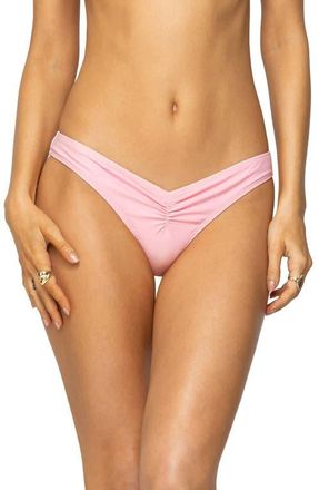 Edikted Starfish Ruched Bikini Bottoms in Pink at Nordstrom, Size X-Large
