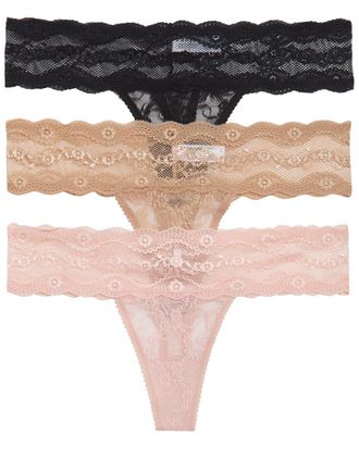 b.tempt'd by Wacoal B.Temptd By Wacoal Lace Kiss Thong Panty Pack
