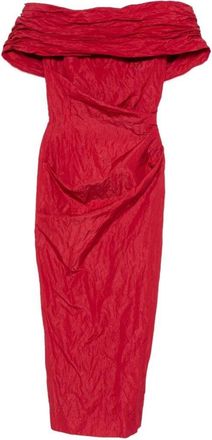 Magda Butrym Midi Naked Shoulder Dress