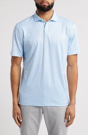 Johnnie-O NC Time Abstract Print PREP-FORMANCE Polo in Maliblu at Nordstrom, Size Xx-Large