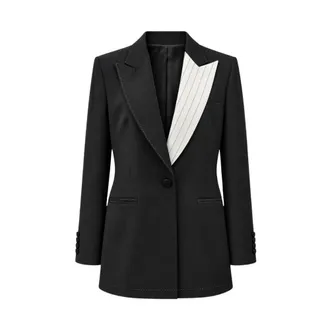 A Paper Kid Blazer Sastre - Jackets - Mujer - Negro - 2XL