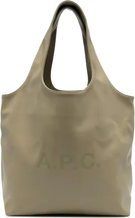A.P.C. A. p.c. Logo-print Leather Tote Bag