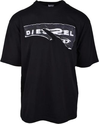 Diesel T-Shirt - Heren - T-shirts - Zwart - 2XL - Katoen - Tops