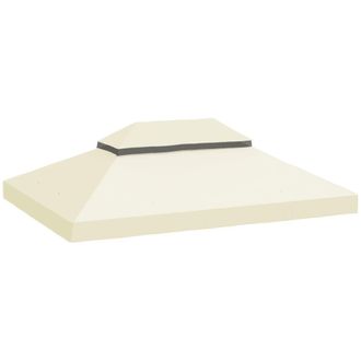 OUTSUNNY Techo de repuesto 400x300 cm crema