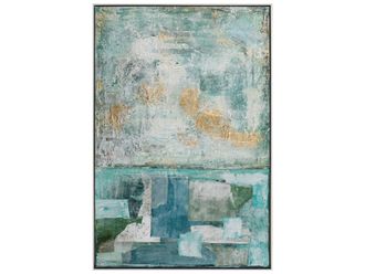 Schubiger M&ouml;bel Bild Abstrakt in Gr&uuml;n und Blau