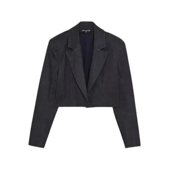 Patrizia Pepe Patrizia Pepe, Blazers, female, Blue, Size: S Classic Tailored Cotton Blazer