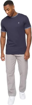 Crosshatch Blansmoore-herenbroek met relaxte pasvorm (Grijs)