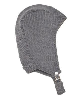 Jean Paul Gaultier garter-ribbed beanie - women - Merino - One Size - Grey