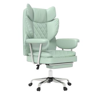 Levede Office Desk Chair Big & Tall for Heavy People with Footrest PU in Green