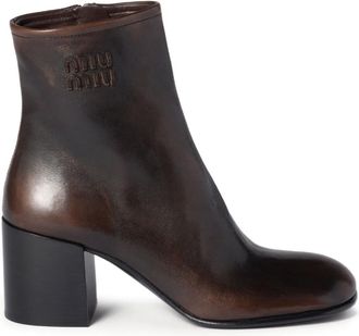 Miu Miu Laarzen met blokhak - Bruin