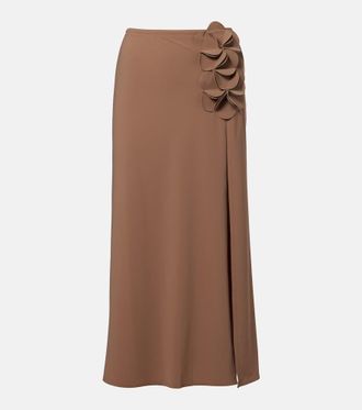 Karla Colletto Tess floral-appliqu&eacute; beach cover-up