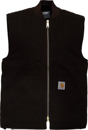 Carhartt Work in Progress Diamond-Quilted Vest with Ribbed Collar and Two-Way Zip