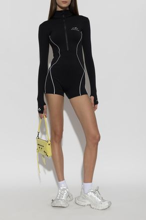 Balenciaga Jumpsuit With Logo, Womens, Black
