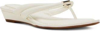 Anne Klein Bari Wedge Sandal in White at Nordstrom, Size 8.5