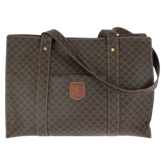 Celine Dark Brown Pvc Shoulder Bag Tote Bag (Pre-Owned)