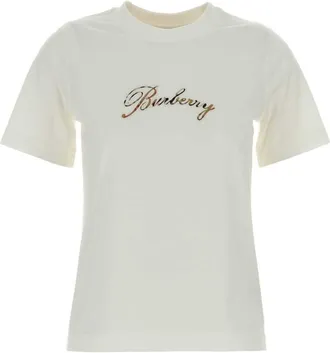 Burberry White Logo T-Shirt