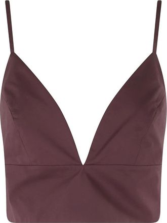 Federica Tosi Crop Top - Dames - Tops zonder mouwen - Bruin - XS - Tops
