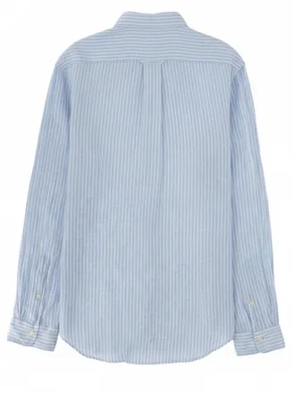 Polo Ralph Lauren Logo Linen Shirt - Blue