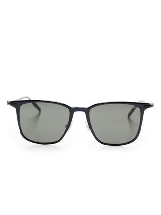 Montblanc rectangle-frame sunglasses - men - Acetate - 52 - Black