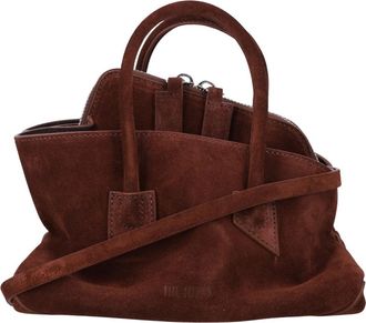 The Attico La Passeggiata Mini - Dames - Handtassen - Bruin - ONE Size - Su&egrave;de - Tassen