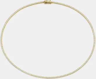 Sydney Evan 14K Yellow Gold Diamond New Tennis Necklace