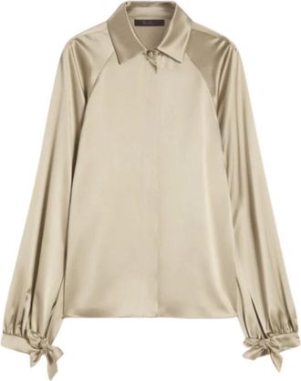 Max Mara Shirts - Dames - Overhemden - Beige - L - Overhemden