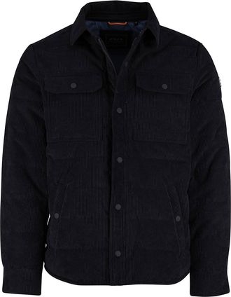 N-Z-A- NEW ZEALAND AUCKLAND NZA Winterjas donkerblauw corduroy vier zakken zonder capuchon