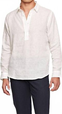 Orlebar Brown Percy Overhead Linen Shirt In White