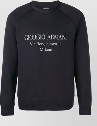 Giorgio Armani borgonuovo 11 cotton jersey crew sweatshirt