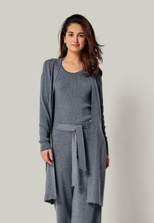 You Look Perfect CARDIGAN BLOSSOM - Langer Merino Cardigan mit Taschen