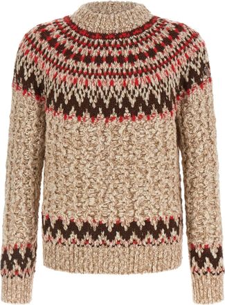 Moncler Alpaca And Silk Sweater Maglioni Multicolor-Uomo