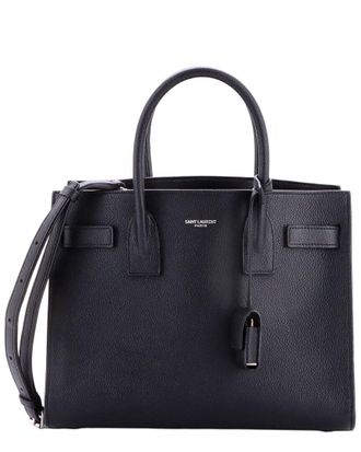 Saint Laurent Black Leather Sac De Jour Nm Bag Baby (Authentic Pre-Loved)