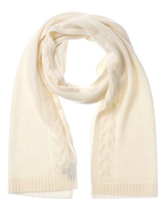 Bruno Magli Cable Border Cashmere Scarf