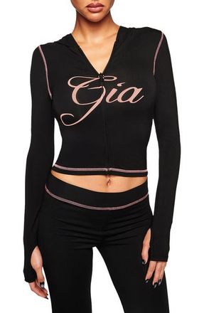 I.AM.GIA Blare Crop Hoodie in Black at Nordstrom, Size Xx-Small