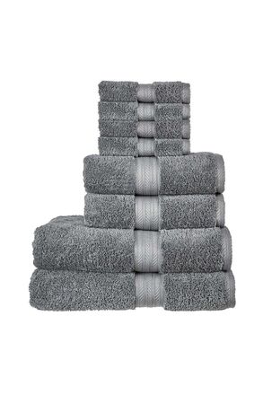 Christy Renaissance Luxury 675GSM Egyptian Cotton 8 Piece Towel Bale in Dark Grey