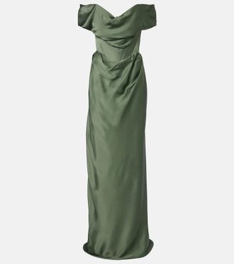 Vivienne Westwood Nova Cocotte draped satin bustier gown