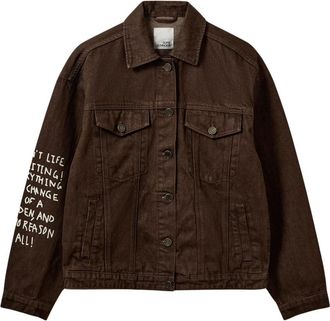 Sofie Schnoor Denim Jacket - Dames - Spijkerjassen - Bruin - M - Denim - Jassen
