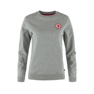 Fj&auml;llr&auml;ven 1960 Logo Badge Sweater - Dames - Sweatshirts - Grijs - L - Katoen - Hoodies & sweatvesten