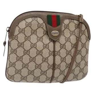 Gucci Pre-owned Cross Body Bags, female, Beige, Size: ONE SIZE Pre-owned GG Canvas Shoulder Bag