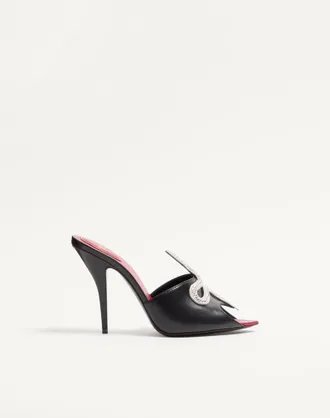 Valentino Garavani Coeur Vip&egrave;re Kidskin Slide Sandal 105Mm Wo