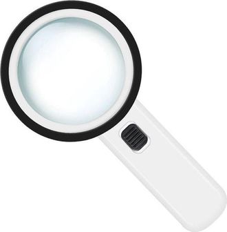 No Brand Dailygoods - Lupa De Mano - Aumento De 30x - 12 Luces Led - Verde - Ideal Para Personas Mayores - Para Lectura E Inspecci&oacute;n