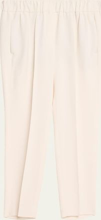 Brunello Cucinelli Crepe Cady Slim-Leg Ankle Pull-On Pants