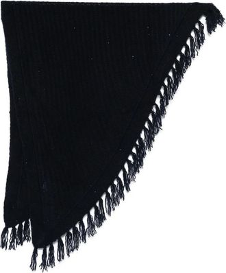 Hemisphere Sciarpa con frange - Blu