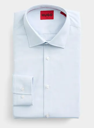 HUGO BOSS Mens Pinpoint Oxford shirt Slim fit